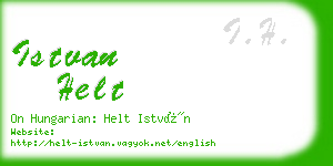 istvan helt business card